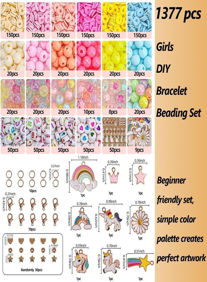 PRAMANTA Bracelet Jewellery Making kit - Included 900pcs Clay Beads, 120pcs Pony Kandi Beads, 100pcs Rainbow Bead, 200pcs Letter Alphabet Flower Pearl Butterfly Fruit Star Heart - Image 2